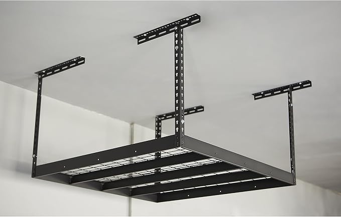 Klutch Overhead Garage Storage Rack — Adjustable Height, 48in.L x 48in.D x - Image 4