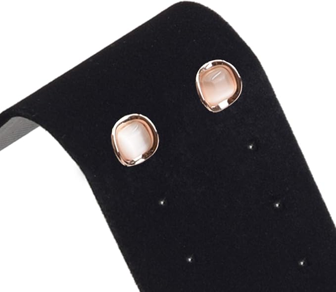 MOOCA PremiumBlack Velvet Adjustable Earring Display Stand Showcase Jewelry - Image 6
