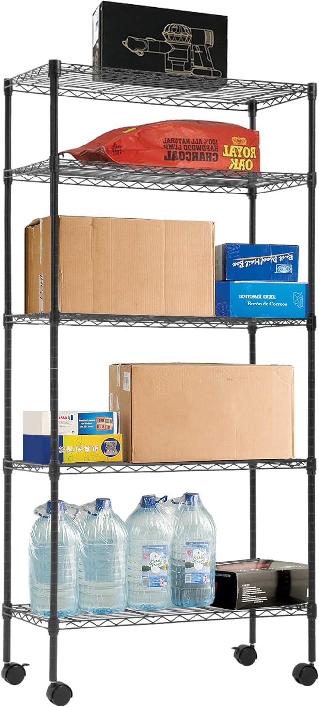 BestOffice 14"x30"x60" Commercial Storage Shelves Heavy Duty Shelving 5 Tier by BestOffice