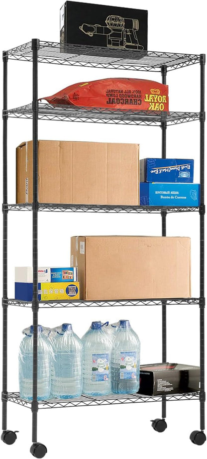 BestOffice 14"x30"x60" Commercial Storage Shelves Heavy Duty Shelving 5 Tier by BestOffice