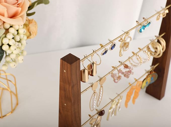 GemeShou 3 Tiers Walnut Earring display stands - Image 3
