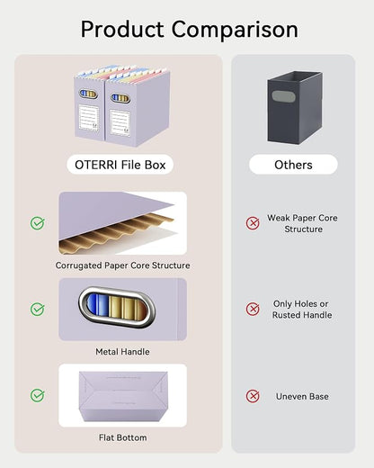 Portable Collapsible Cardboard File Box - Image 5