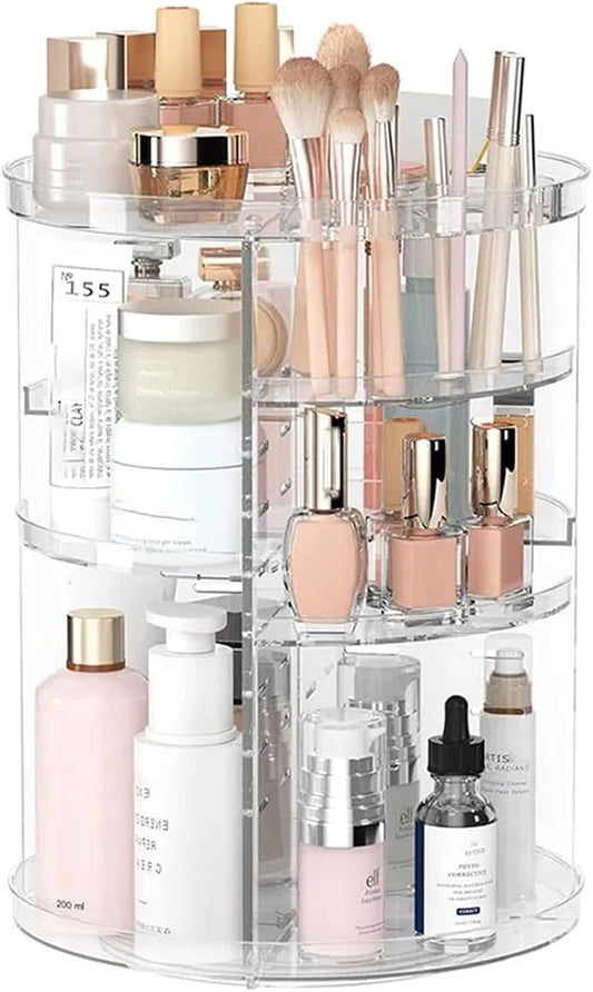 Rotating Makeup Organizer, Cosmetic Display Case by Unknown