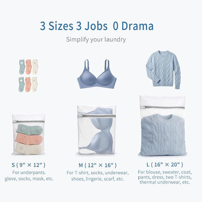 Muchfun 3Pcs Durable Fine Mesh Laundry Bags - Image 2