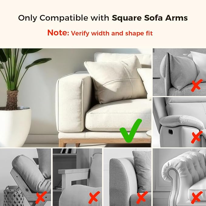 Wealone Bamboo Couch Arm Tray for Wide Couch, Sofa Arm Clip Table - Image 3