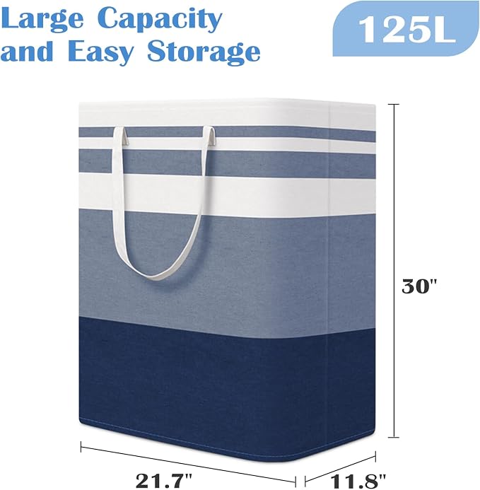 BlissTotes 3-Pack Laundry Basket, Freestanding＆Waterproof Laundry Hamper - Image 2
