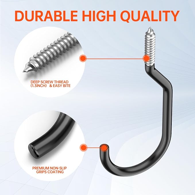 GURADESIGN 8-Pack Heavy Duty Bike Hook, Loading Capacity 100 LBS, 6 inch - Image 3