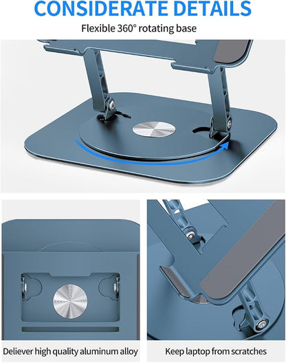 Adjustable Laptop Stand with 360 Rotating Base, Computer Stand - Image 4