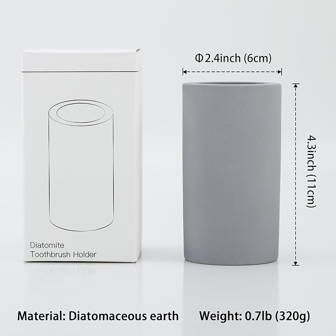 Diatomite Toothbrush Holder for Bathroom Sink, Countertop Organizer, Quick Dry - Image 4