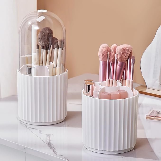 Anyoifax Makeup Brush Holder Organizer 360°Rotating Make Up Brushes Container - Image 7