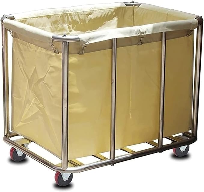 Large Laundry Cart With Wheels Heavy Duty Rolling Storage Basket Organizer by Easyars