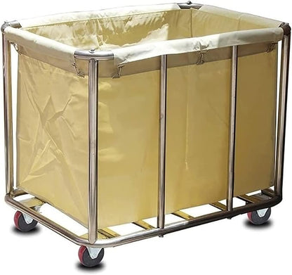 Large Laundry Cart With Wheels Heavy Duty Rolling Storage Basket Organizer by Easyars
