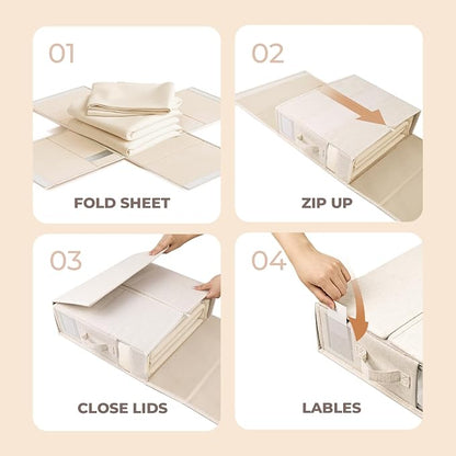 12Pack Linen Sheet Organizers for Linen Closet - Image 7