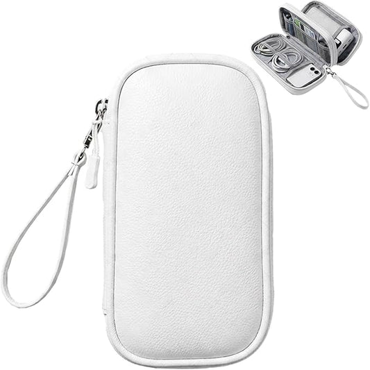 Leather Electronic Organizer Bag, Waterproof Travel Tech Pouch by Unknown