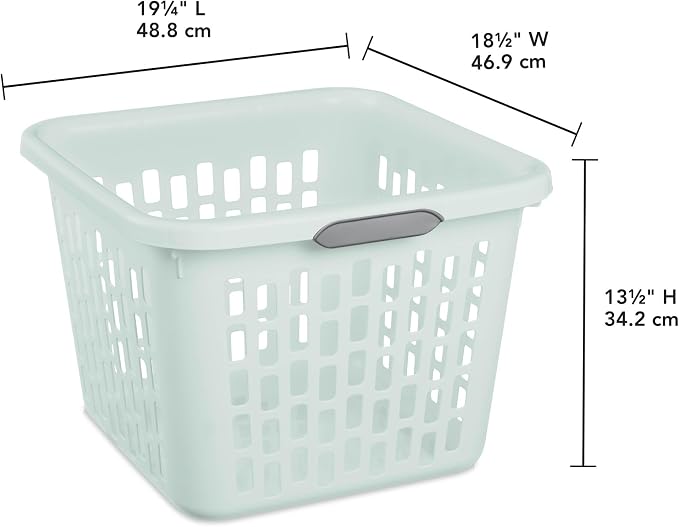 Sterilite Laundry Basket, Plastic Clothes Hamper, Large Square Bin - Image 3