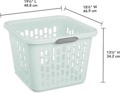 Sterilite Laundry Basket, Plastic Clothes Hamper, Large Square Bin - Image 3