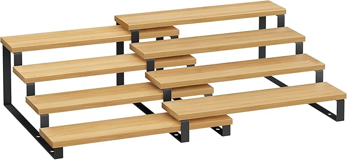 SONGMICS Display Risers, 4-Tier Cupcake Stand Holder, Spice Rack, Shelf Risers by SONGMICSbySONGMICSHOME