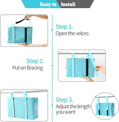 Bseash Bunk Bed Organizer, Bedside Caddy Hanging Bed Organizer Storage Bag - Image 5