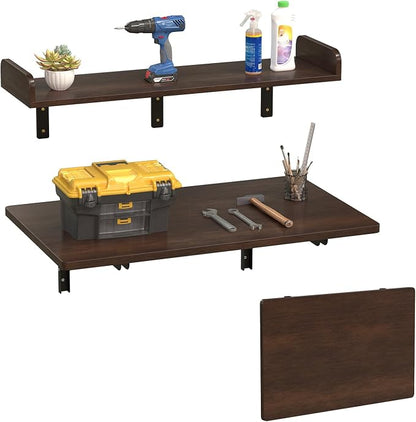 Nisorpa 2 Layers Wall Mounted Folding Table - Image 8