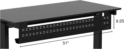 Stand Up Desk Store Under Desk Cable Management Tray Black Horizontal Computer - Image 6