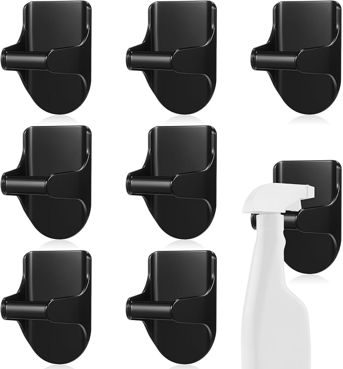 Taiyin 4 Pcs Wall Mount Spray Bottle Hooks Holder Spray Bottle Hanger Adhesive by Taiyin