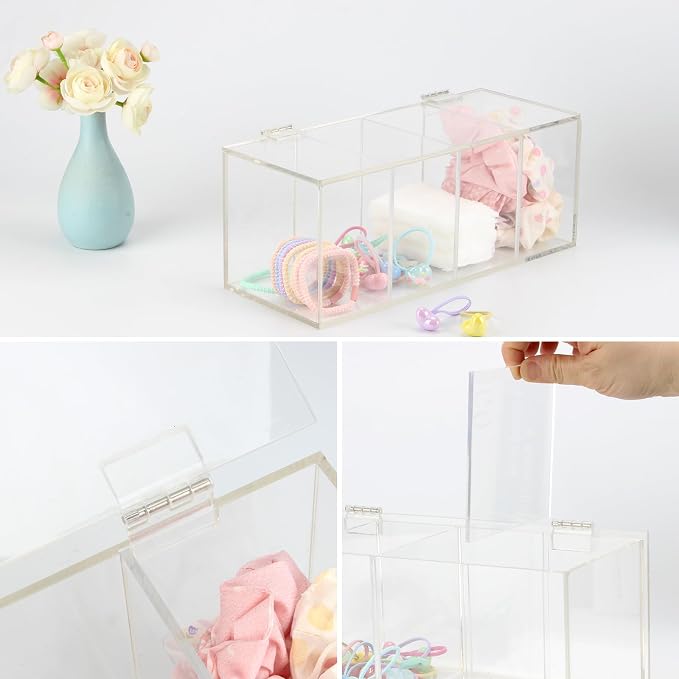 Hair Accessories Organizer for Girl, Acrylic Hair Tie Organizer Scrunchie Holder - Image 6
