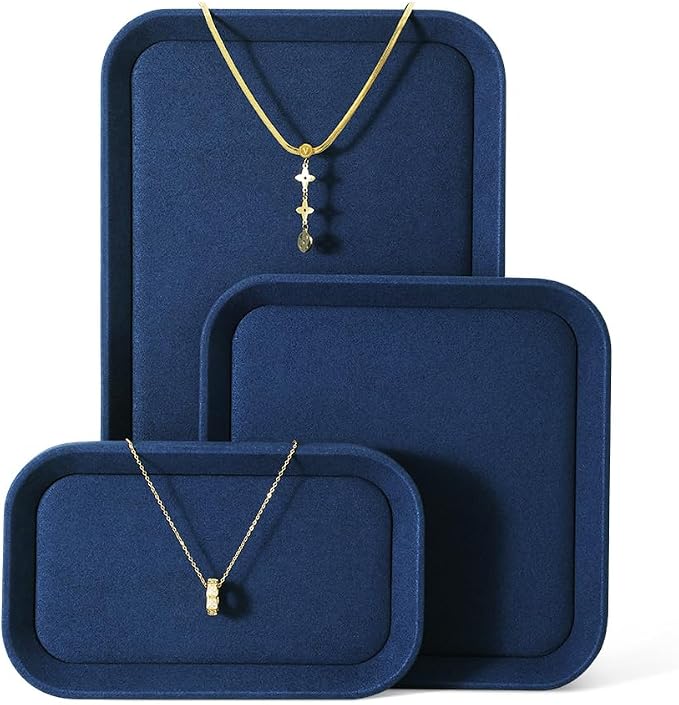 Jewelry Display, Microfiber Valet Tray, Luxury Jewelry Drawer Organizer - Image 4