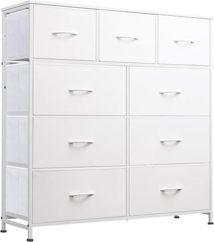 WLIVE Tall Dresser for Bedroom, 9 Drawer Chest of Drawers, Tall storage design by WLIVE
