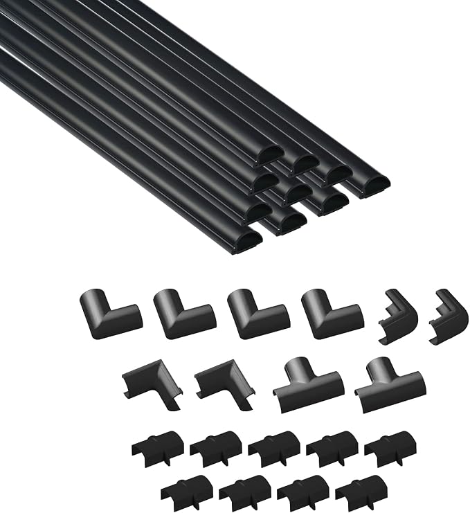 D-Line 157in Cord Hider Kit, Patented Cable Cover, Hide Wires on Wall, Channel by D-LineUSAinc