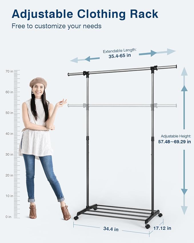 Whitmor Deluxe Adjustable Garment Rack - Image 2