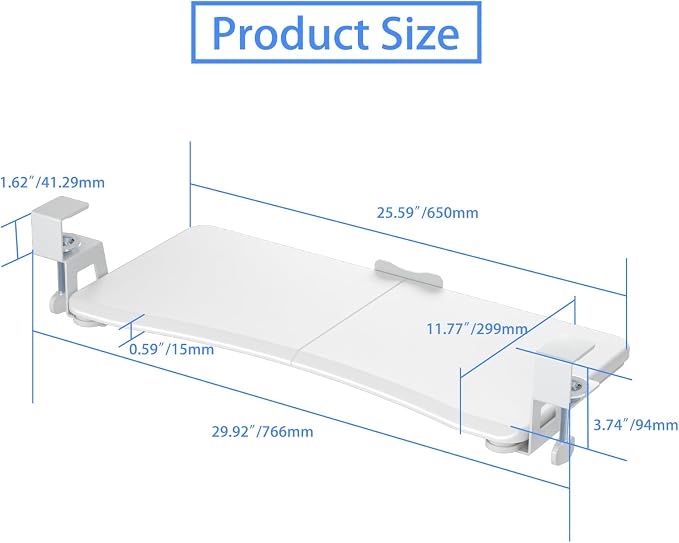 suptek Keyboard Tray Under Desk Pull Out - Image 6