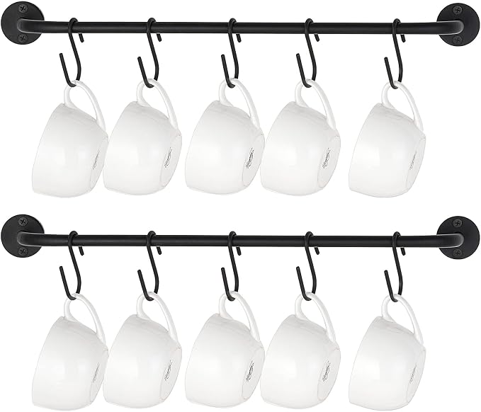 Mkono Mug Holder Wall Mounted Coffee Cup Rack Hanger Modern Metal by Mkono