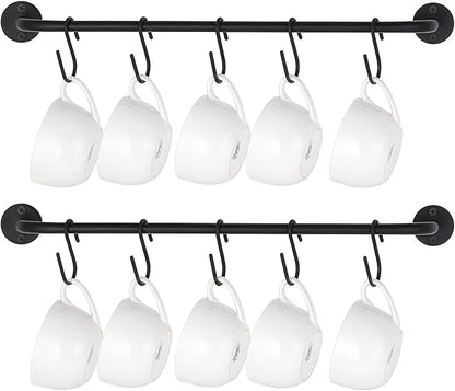 Mkono Mug Holder Wall Mounted Coffee Cup Rack Hanger Modern Metal by Mkono