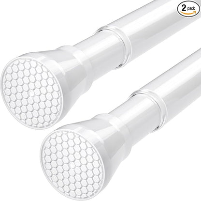 Tension Rods for Windows 28 to 48 Inch 2 Pack Spring Curtain Rods No Drilling by QINGYUN