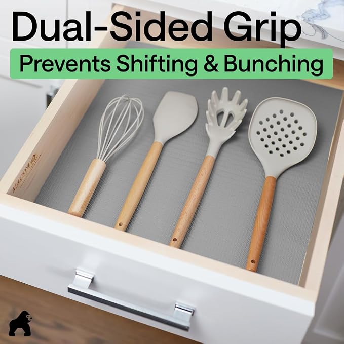 GORILLA GRIP DripGuard Shelf Liner, Non-Adhesive Drawer and Kitchen Cabinet - Image 4