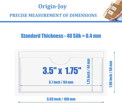 Origin-Joy 25 PCS Self-Adhesive Index Label Pockets - Image 2