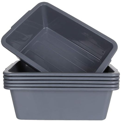 6 Pack 7 L Smal Plastic Bus Tub Restaurant Commercial Bus Tote Utility Box by FWEEK