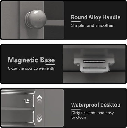 TaoHFE Grey Bathroom Cabinet, Bathroom Wall Cabinet - Image 7