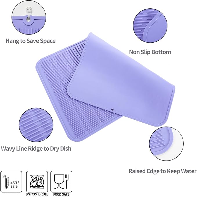 Silicone Dish Drying Mat for Multiple Usage, Easy clean, Eco-friendly, - Image 3