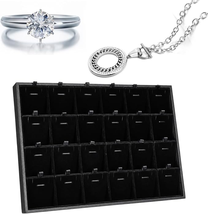 2pcs 24 Grids Stackable Jewelry Tray Organizer - Image 5