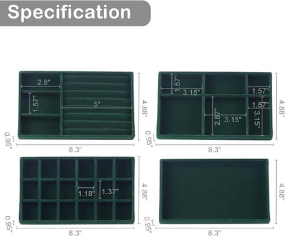 Set of 8 Stackable Jewelry Organizer Stackable Trays - Image 4
