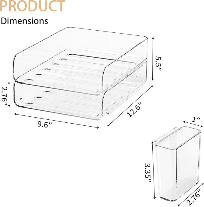2-Tier Acrylic Paper Tray Organizer - Image 5