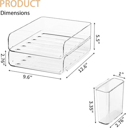 2-Tier Acrylic Paper Tray Organizer - Image 5