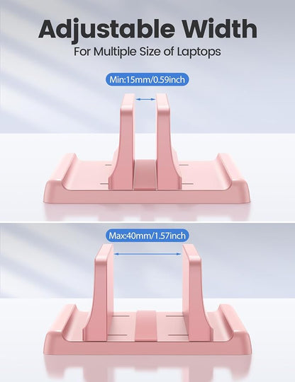 Vaydeer Vertical Laptop Stand Holder Plastic Adjustable Desktop Notebook Dock - Image 7