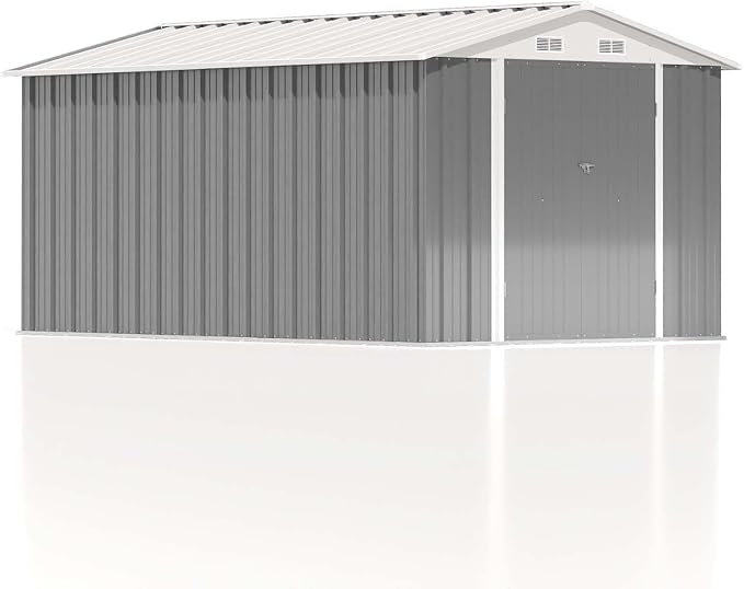 Patiowell 8 x 12 FT Outdoor Storage Shed, Metal Storage Shed, Utility and Tool - Image 8