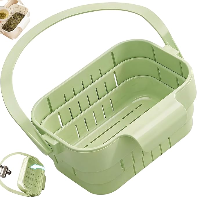Foldable Hanging Sink Drain Basket, Stretchable Kitchen Colander, No-Drill by Unknown