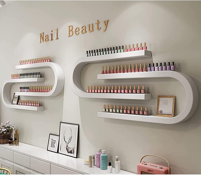 Wall Mounted Nail Polish Bottle Display Rack, U-Shaped Essential Oil Perfume by Unknown