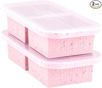 Souper Cubes 2 Cup Silicone Food Freezer Mold, Cotton Candy, Oven and Microwave by SouperCubes%C2%AE
