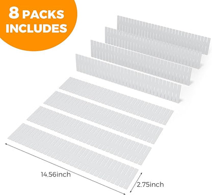 ALBAD Plastic Drawer Dividers Adjustable Drawer Organizer Dividers Separator - Image 2
