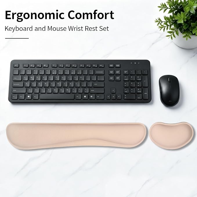 Bloss 2 Wrist Rest Support for Mouse Pad & Keyboard Set, Ergonomic Design Wrist - Image 2